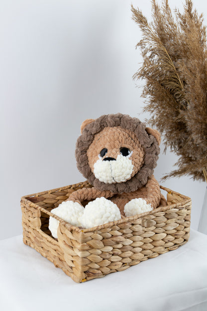 Lion baby crochet comforter