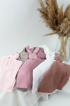 Muslin bunny cuddle blanket - Minidreams Decor