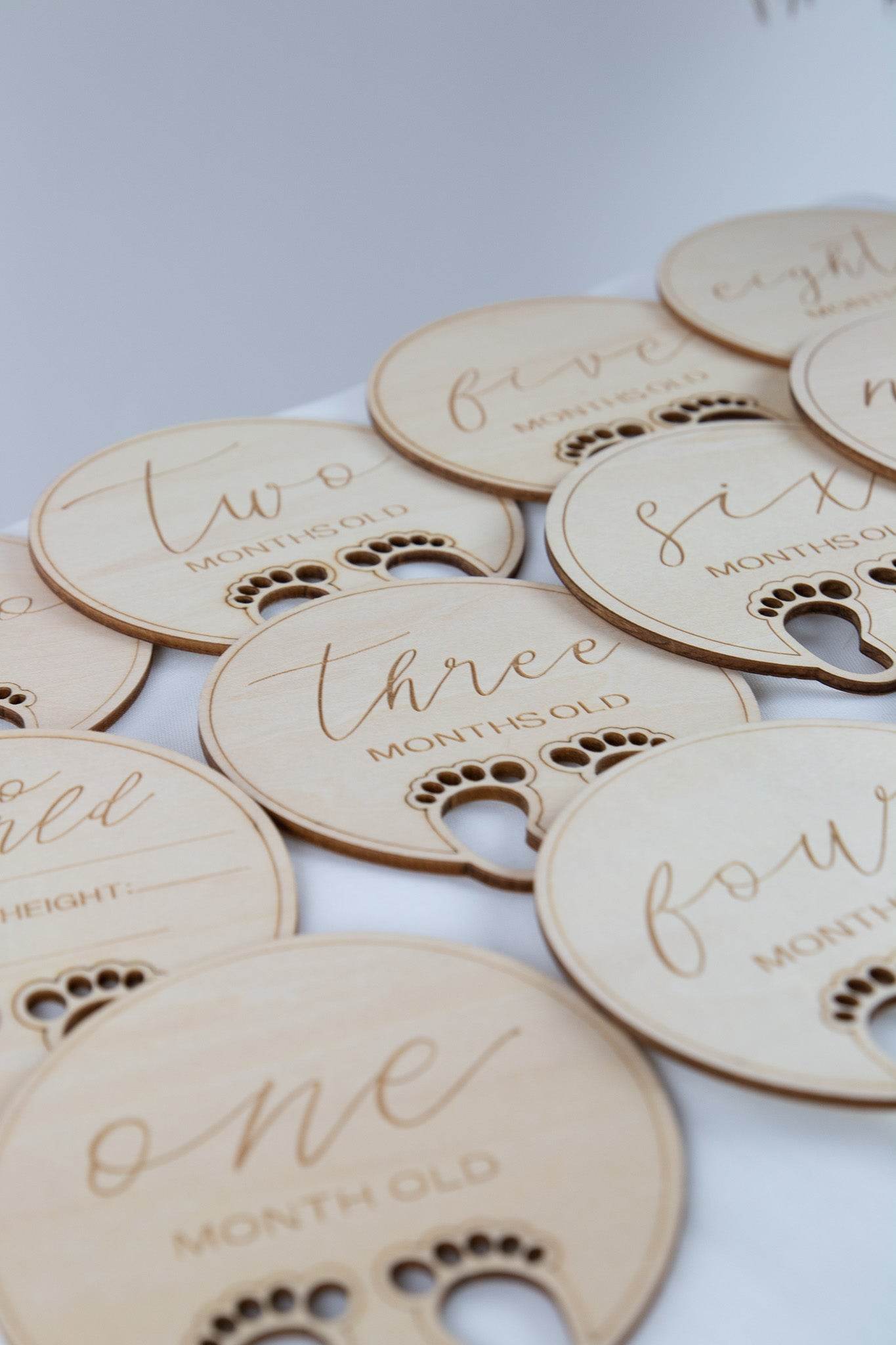 Wooden Baby Milestone Card 14pcs - Minidreams Decor