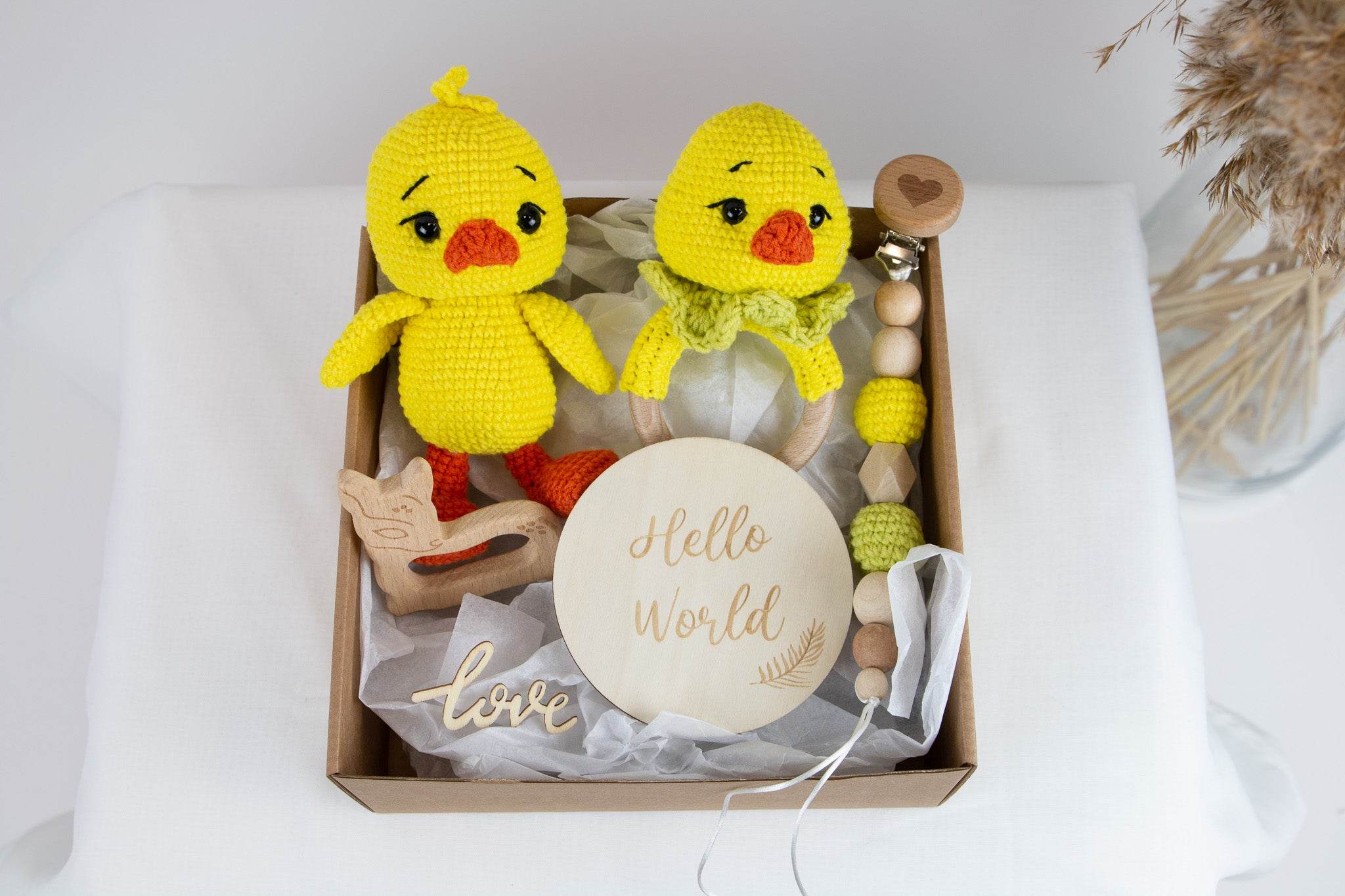 Crochet Duck Baby Gift Box - Minidreams Decor