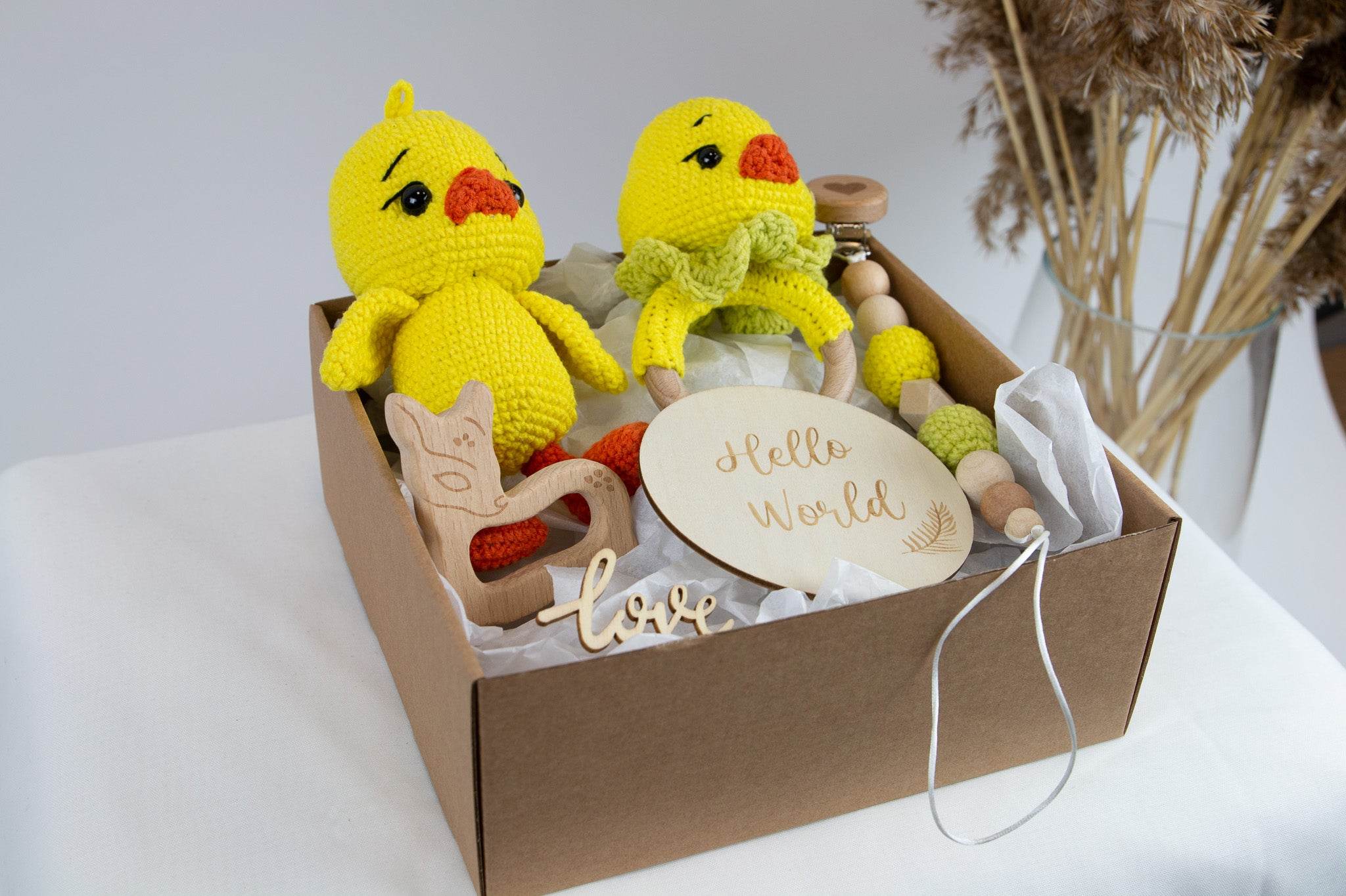 Crochet Duck Baby Gift Box - Minidreams Decor
