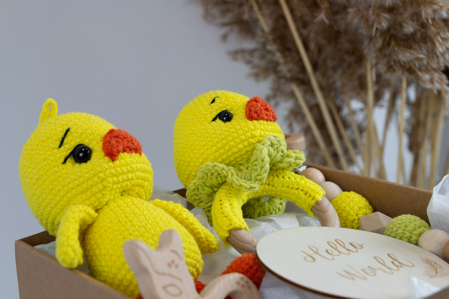 Crochet Duck Baby Gift Box