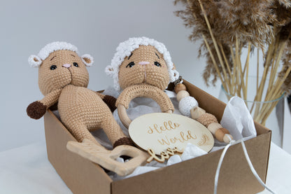 Crochet Sheep Baby Gift Box