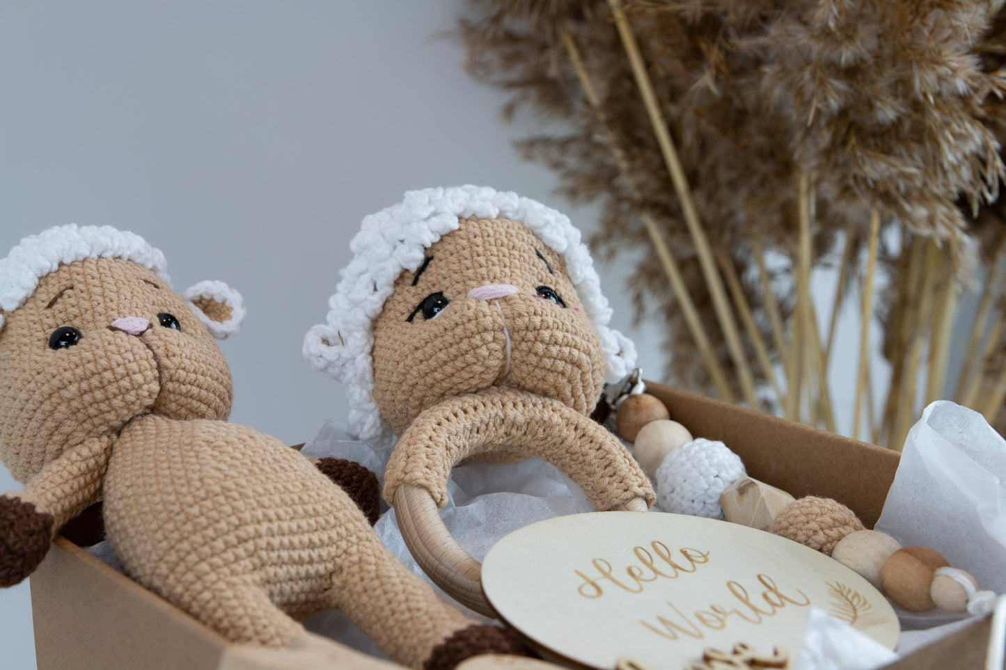 Crochet Sheep Baby Gift Box