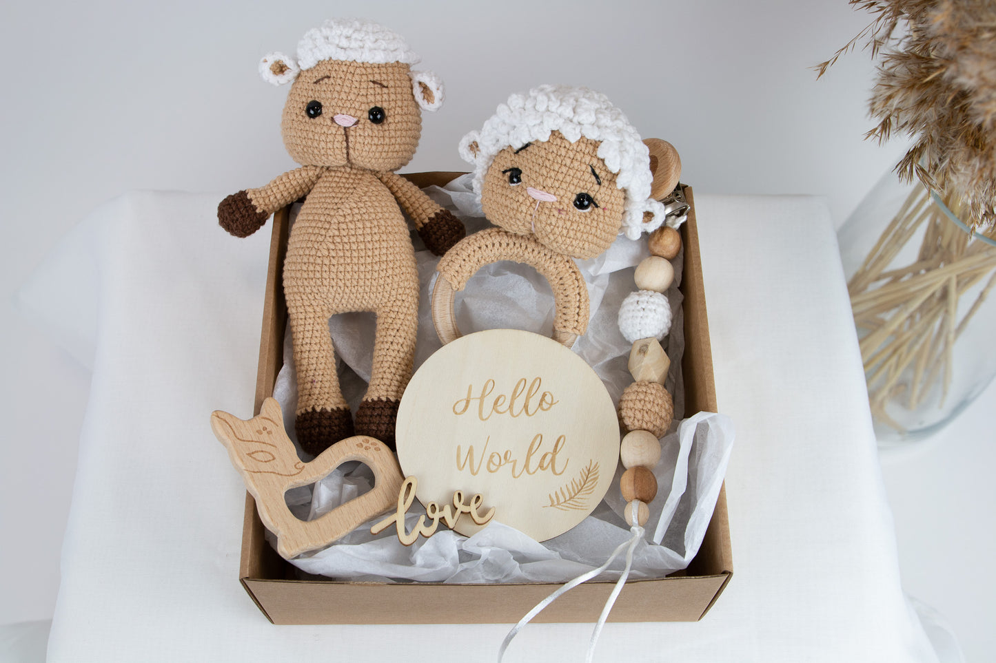 Crochet Sheep Baby Gift Box