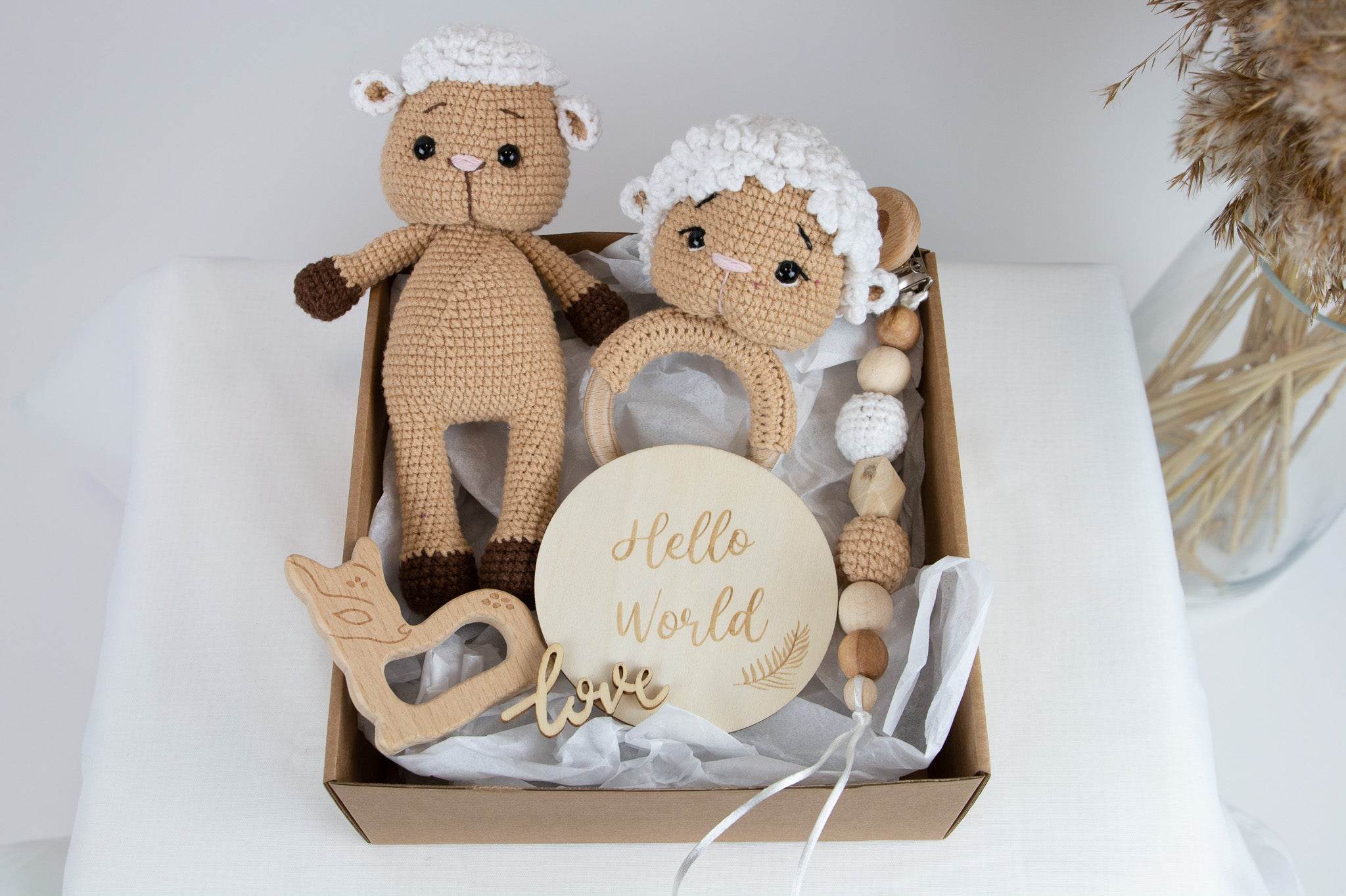Crochet Sheep Baby Gift Box - Minidreams Decor