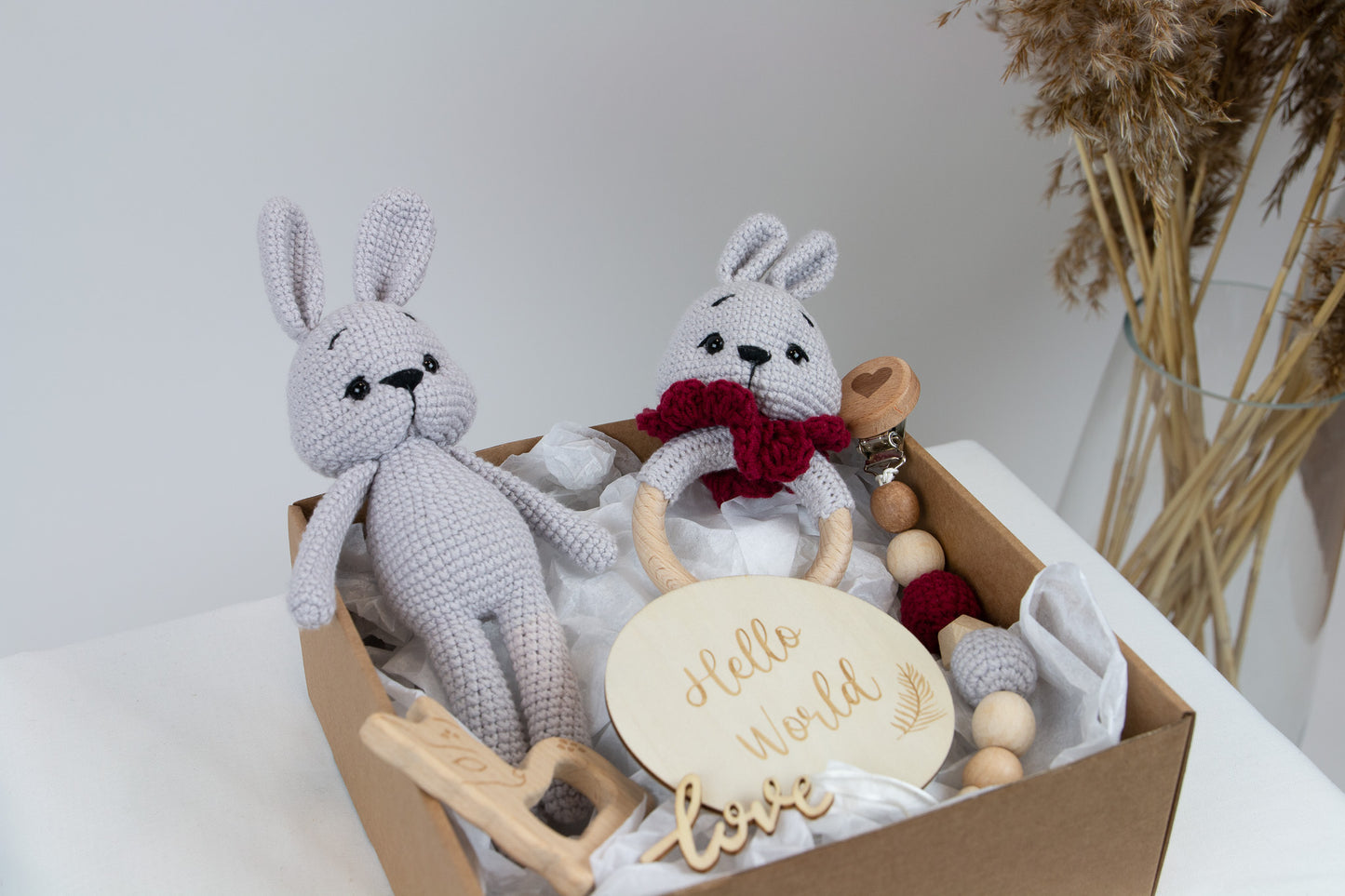 Crochet Bunny Baby Gift Box