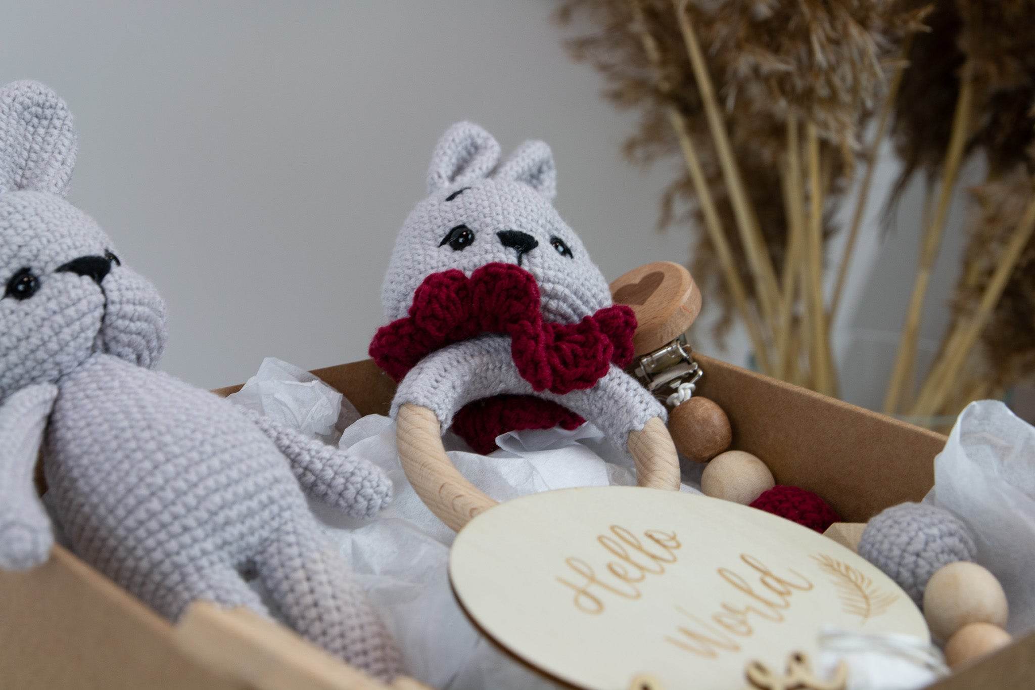 Crochet Bunny Baby Gift Box - Minidreams Decor