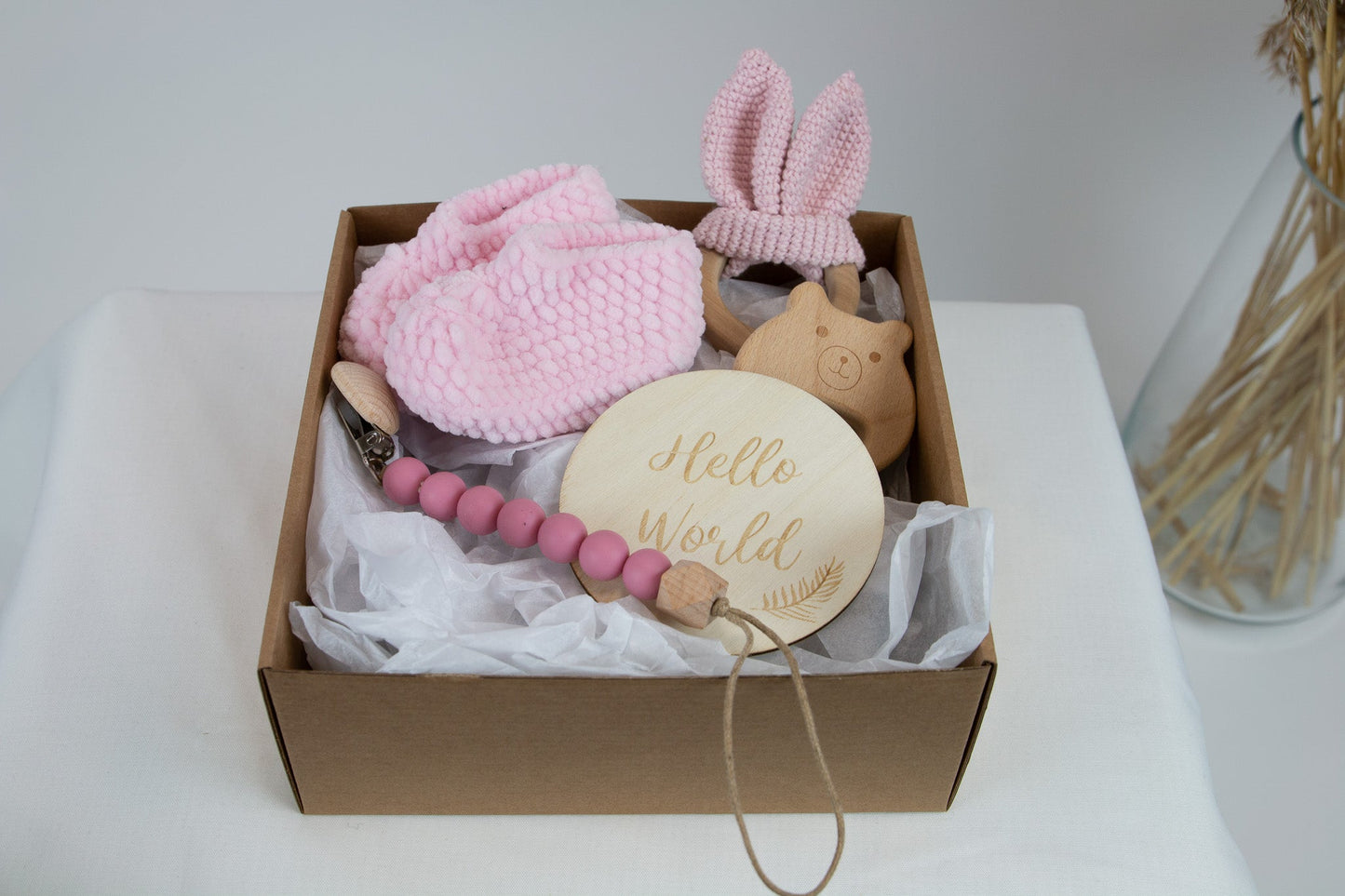 Gift box with newborn socks