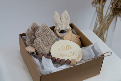 Gift box with newborn socks