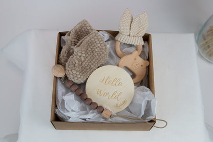 Gift box with newborn socks