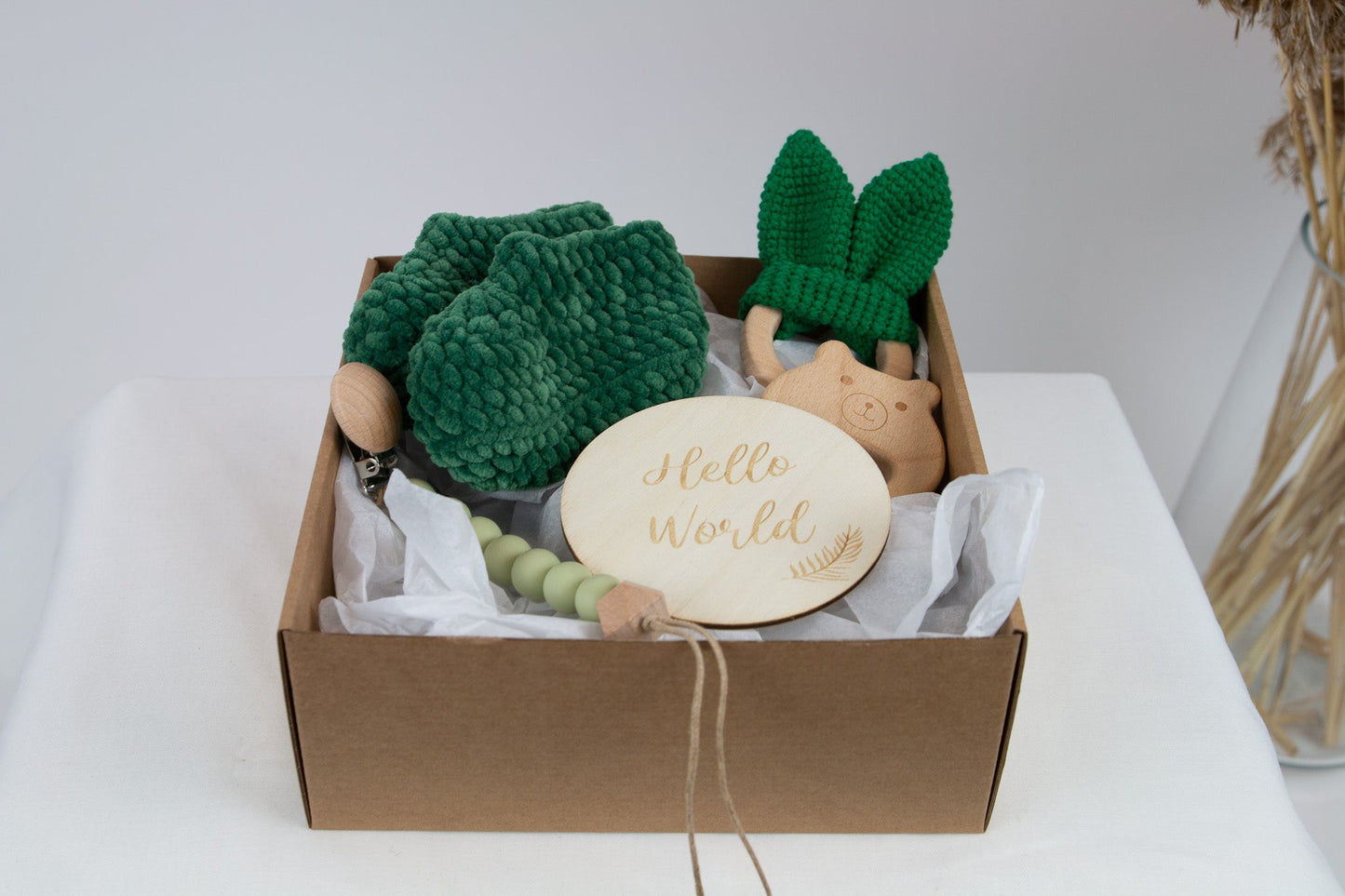 Gift box with newborn socks