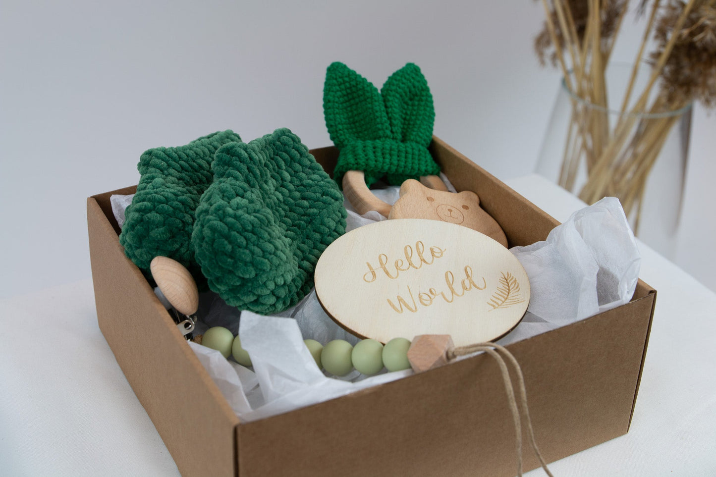 Gift box with newborn socks