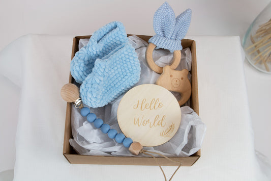 Gift box with newborn socks