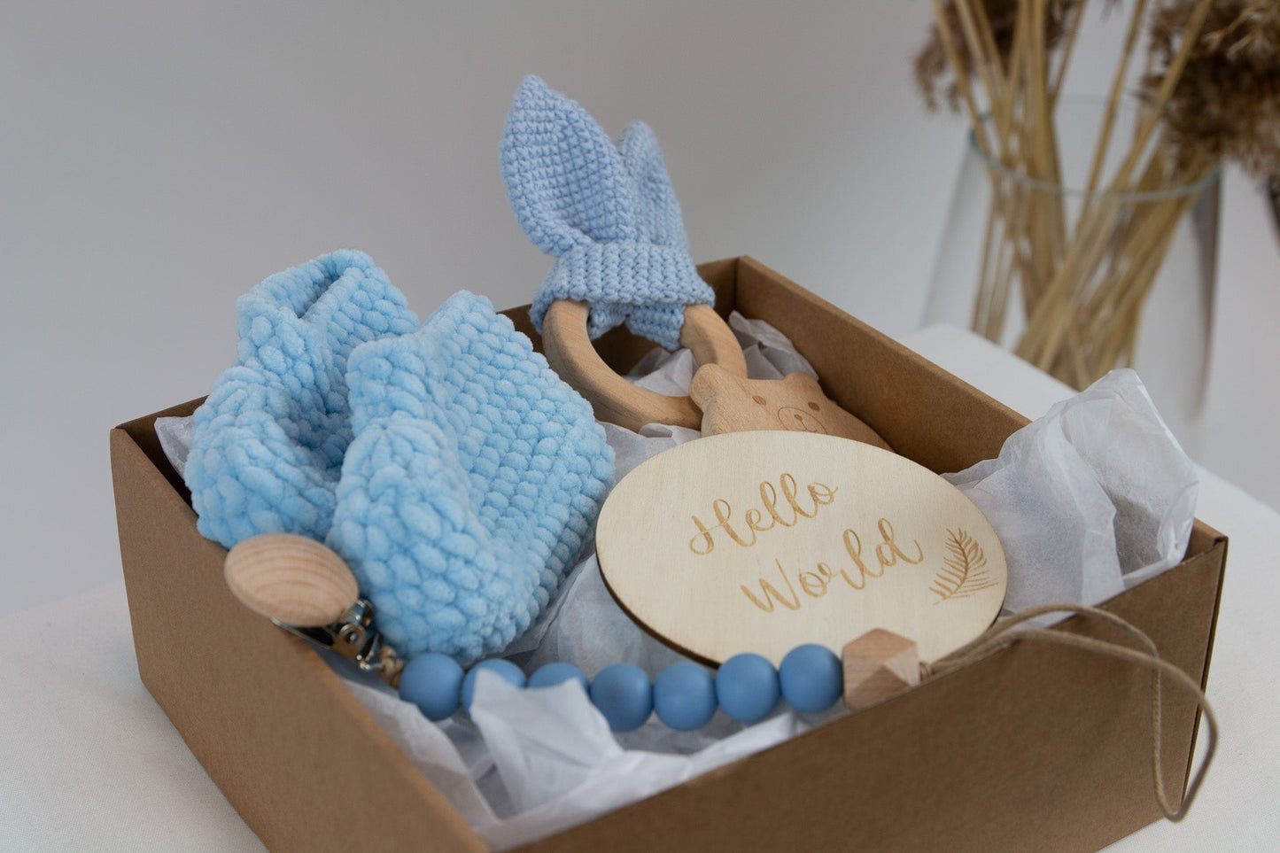 Gift box with newborn socks