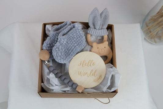 Gift box with newborn socks