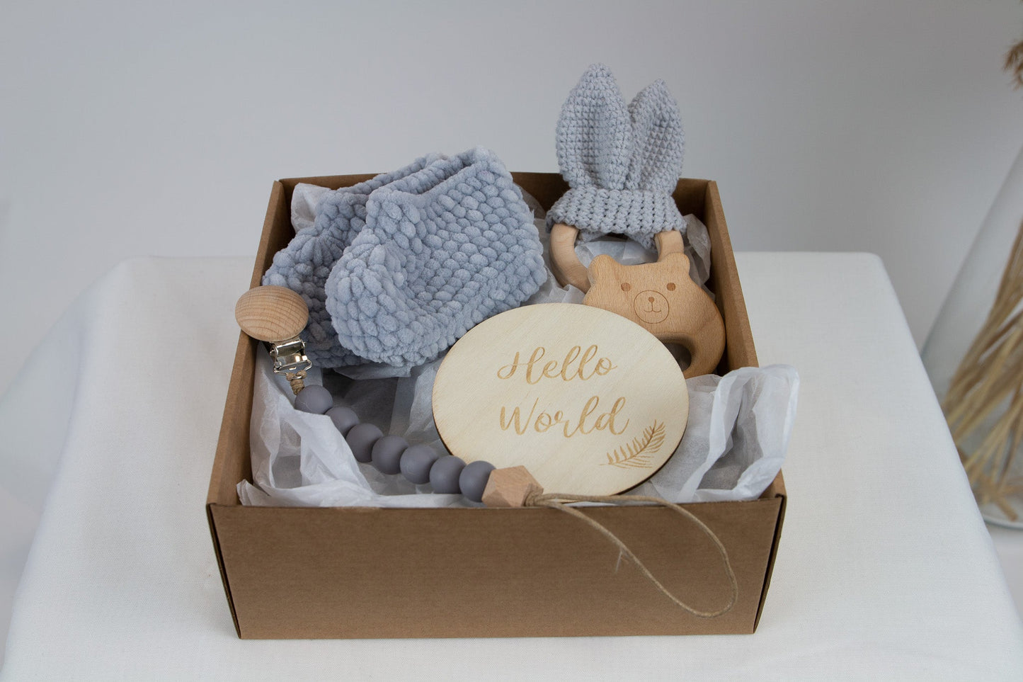 Gift box with newborn socks