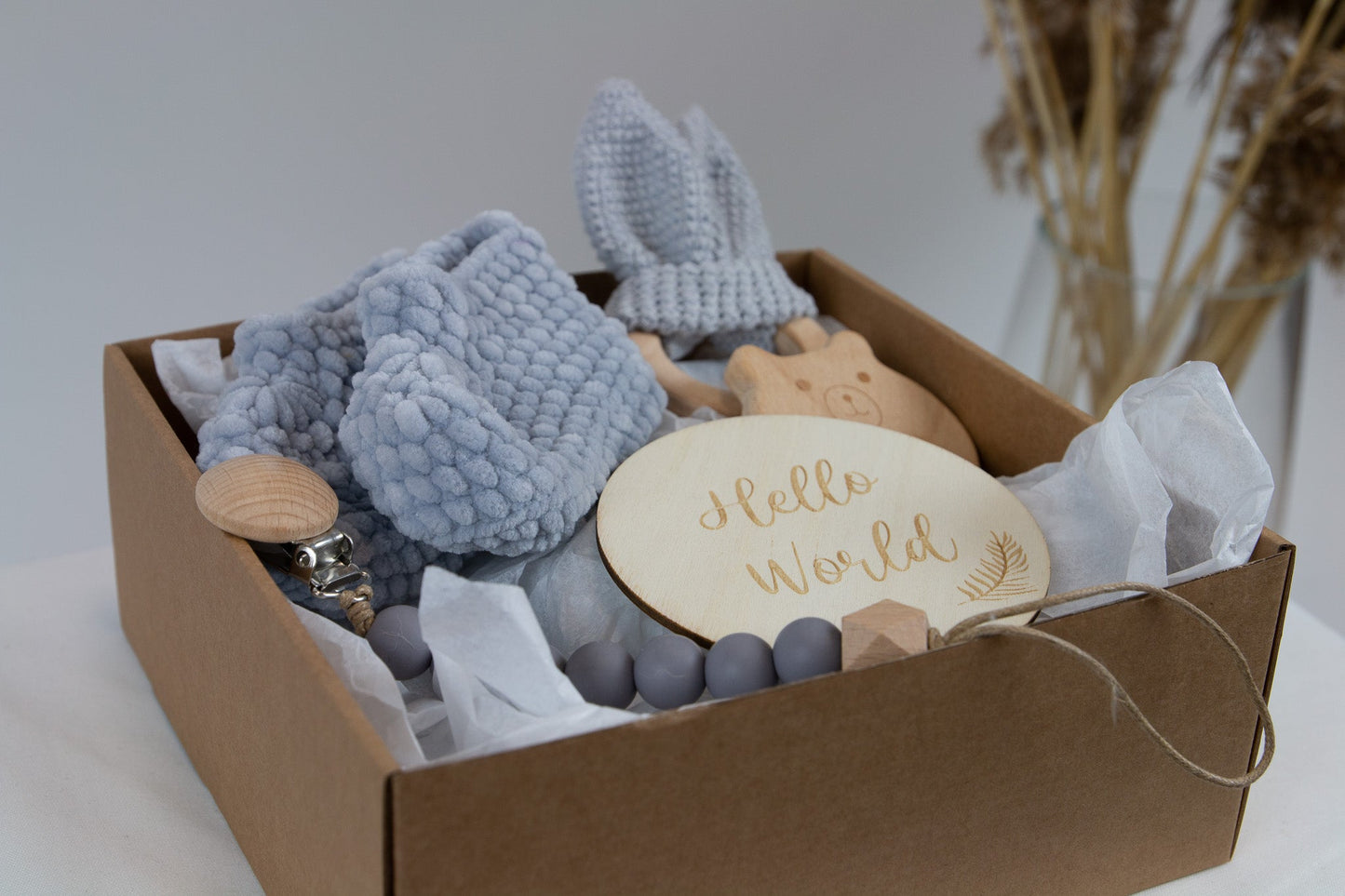 Gift box with newborn socks