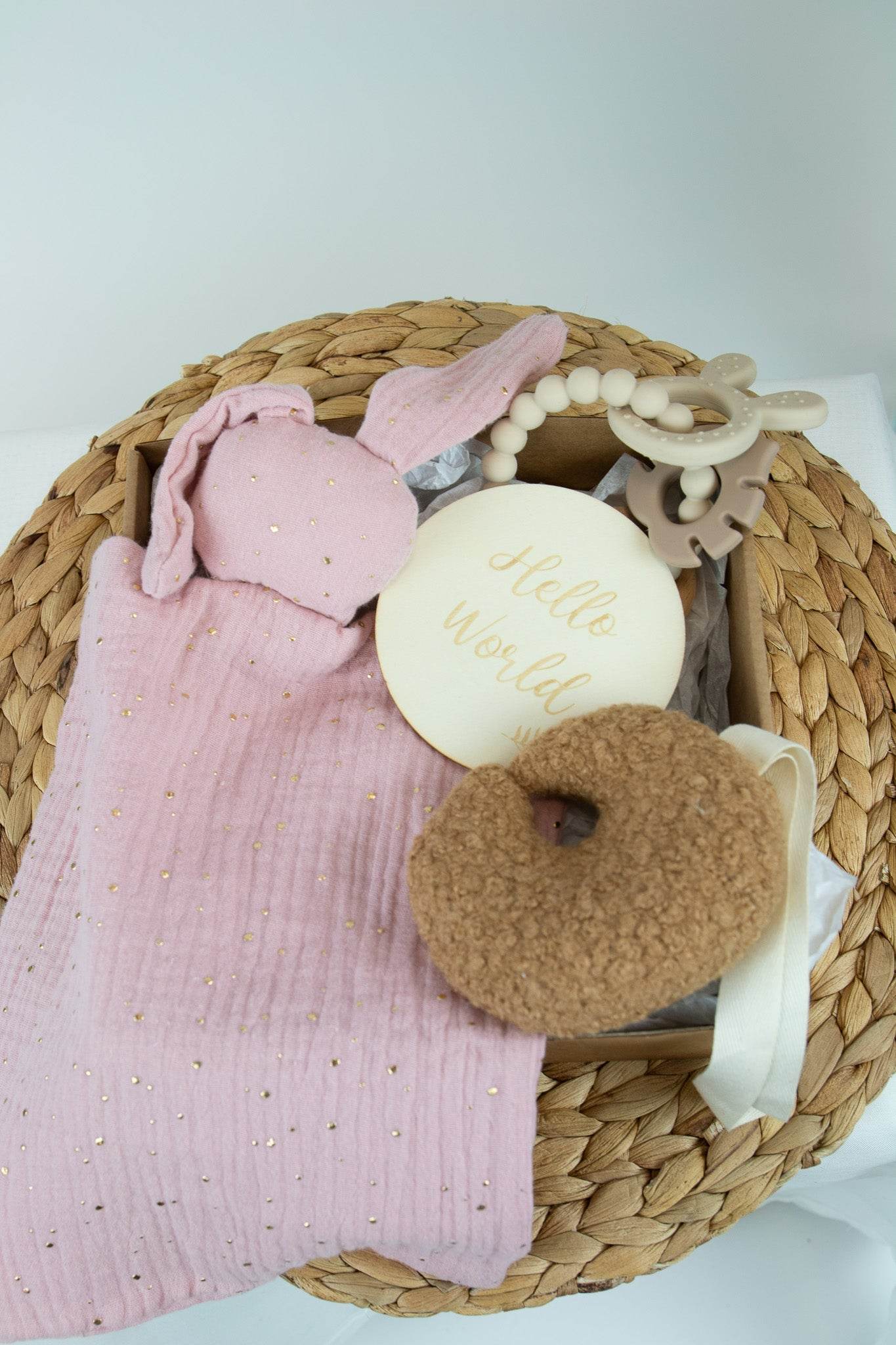 Gift box with Muslin bunny - Minidreams Decor
