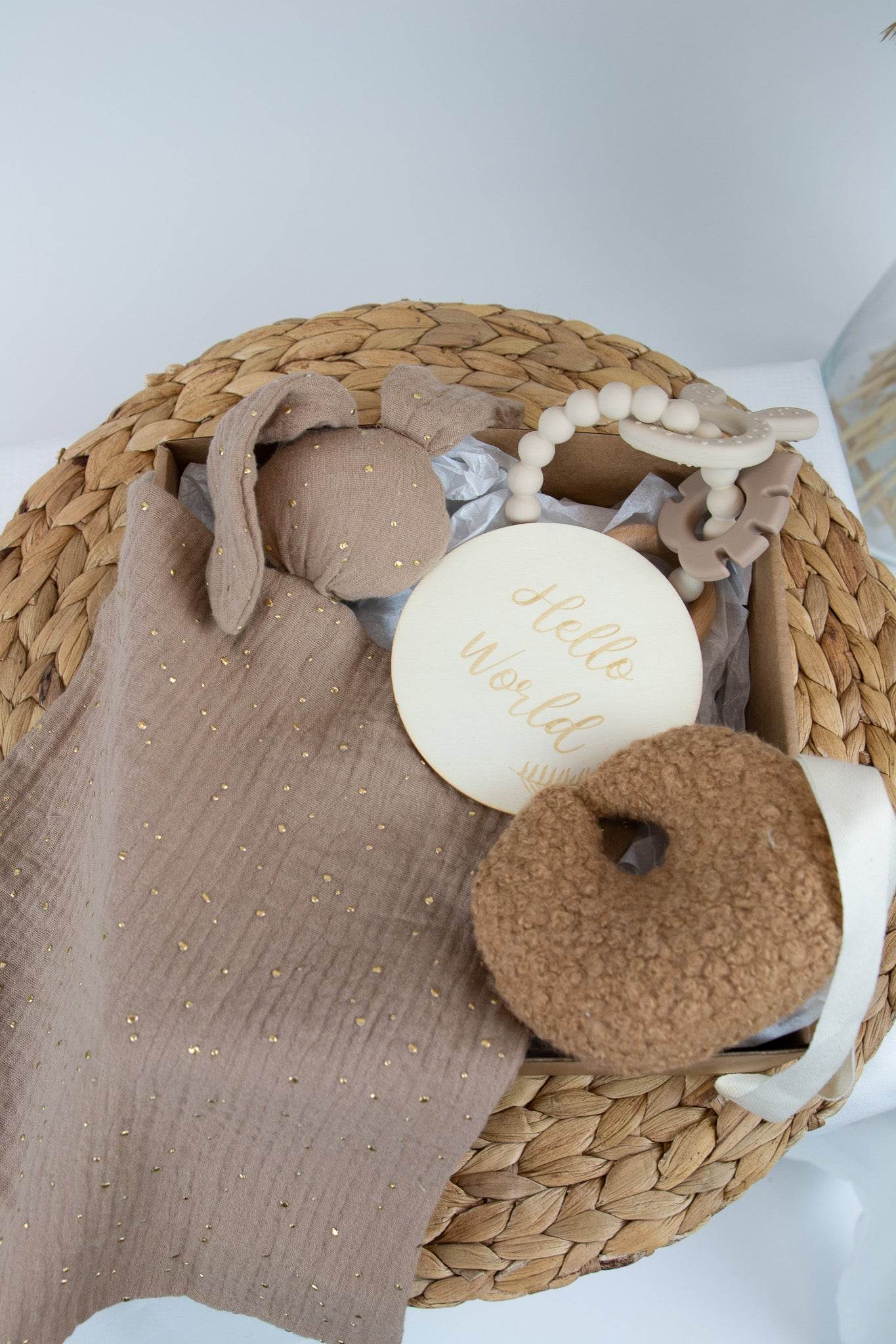 Gift box with Muslin bunny - Minidreams Decor