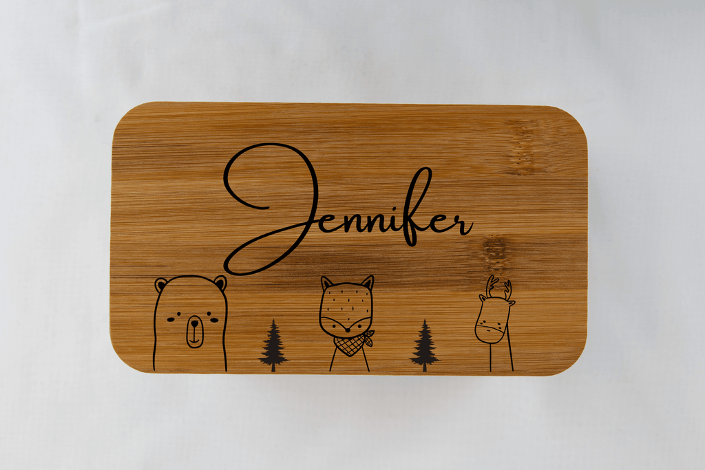 Personalized kids lunch box 1100-1400ml - Forest - Minidreams Decor