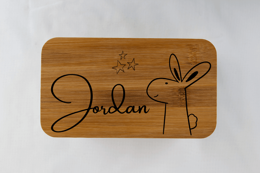 Personalized kids lunch box 1100-1400ml - Bunny - Minidreams Decor