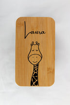 Personalized kids lunch box 1100-1400ml - Giraffe - Minidreams Decor