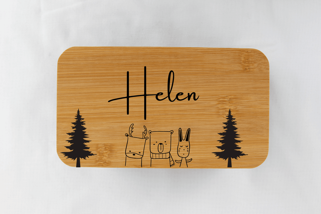 Personalized kids lunch box 1100-1400ml - Forest - Minidreams Decor