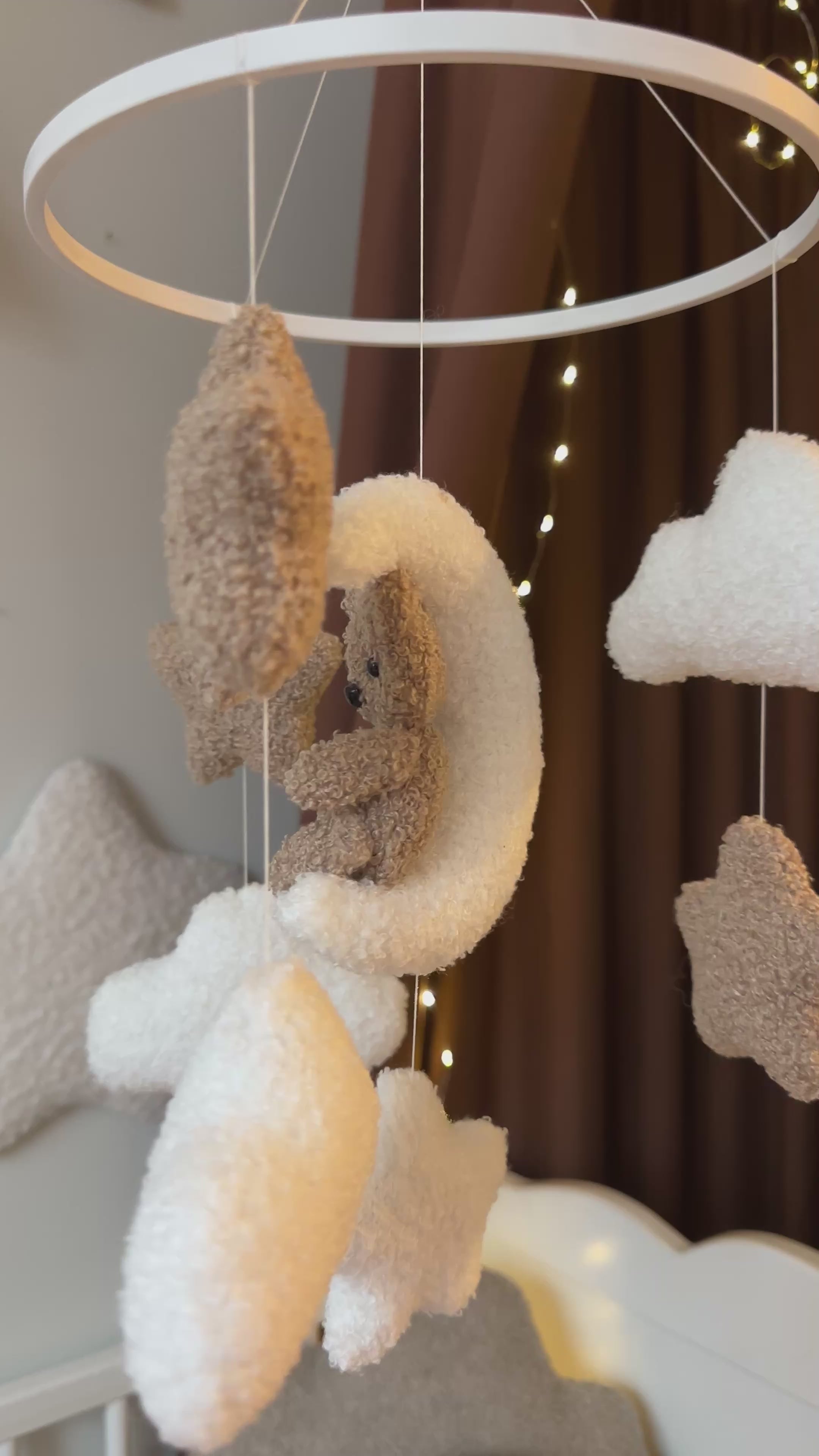 Teddy bear baby mobile