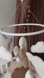 Teddy bear baby mobile