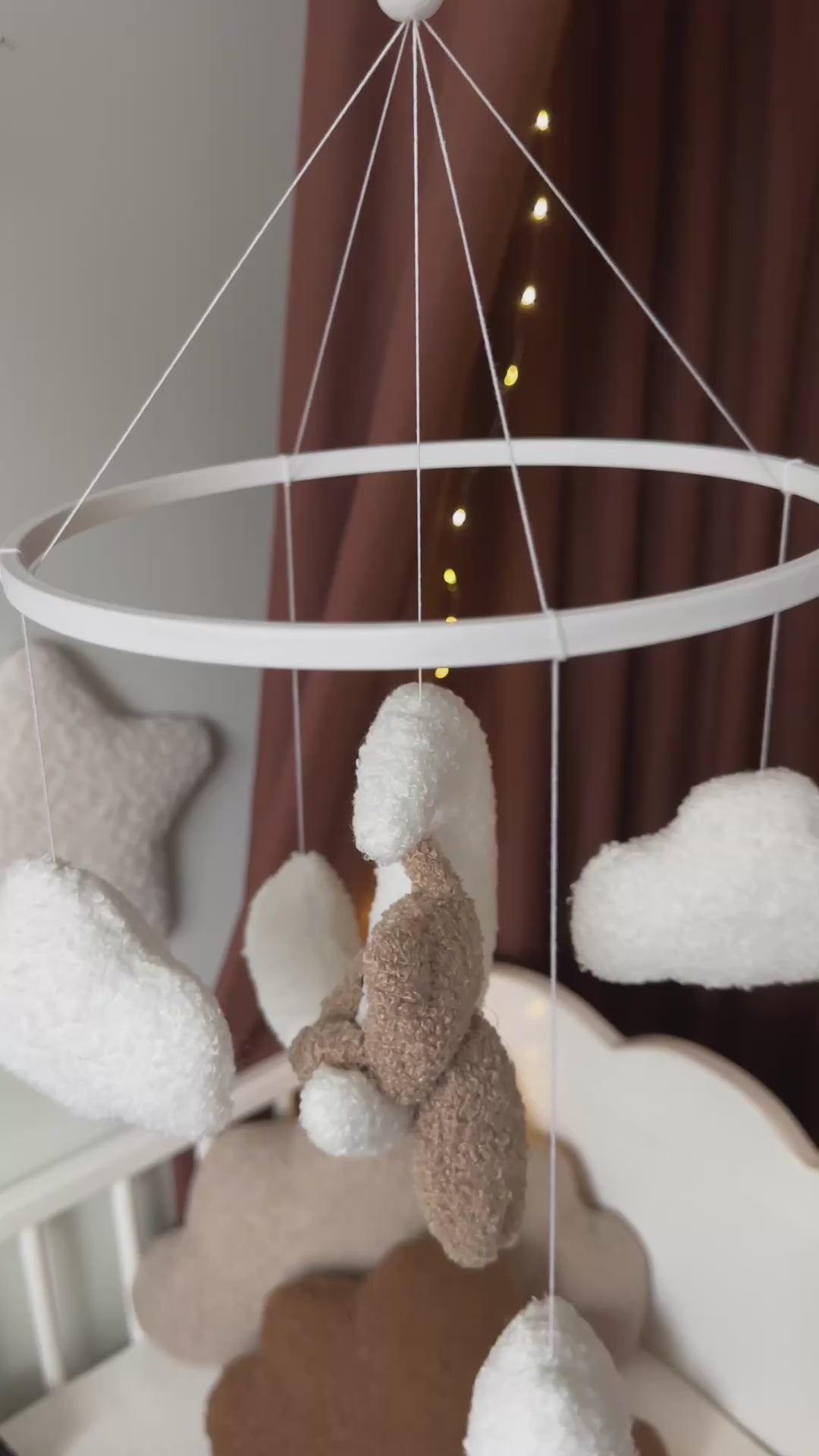 Teddy bear baby mobile