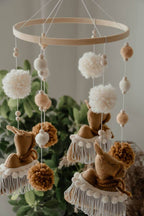 Boho mobile with camel and balls - Minidreams Decor