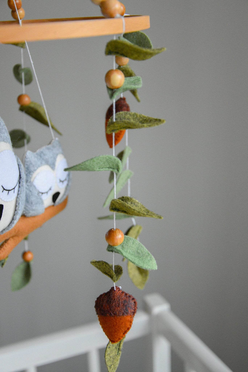 Baby owl and mom owl mobile - Minidreams Decor
