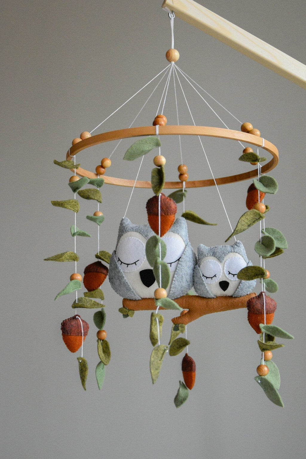 Baby owl and mom owl mobile - Minidreams Decor