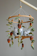 Baby owl and mom owl mobile - Minidreams Decor