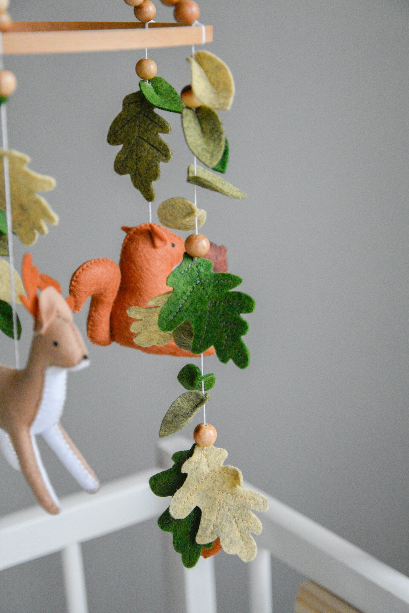 Woodland mobile with forest animals