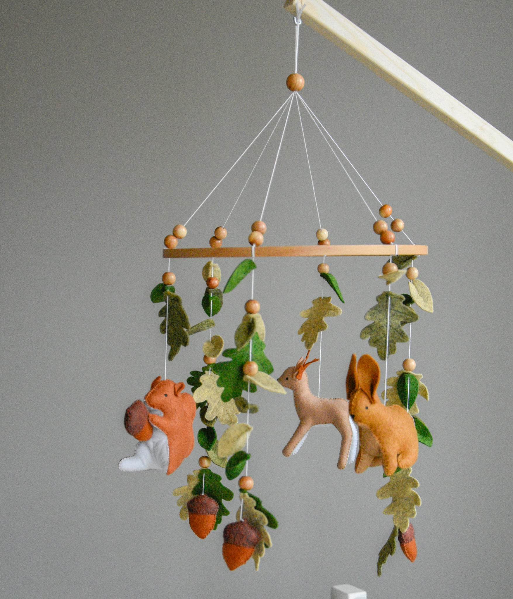Woodland mobile with forest animals - Minidreams Decor