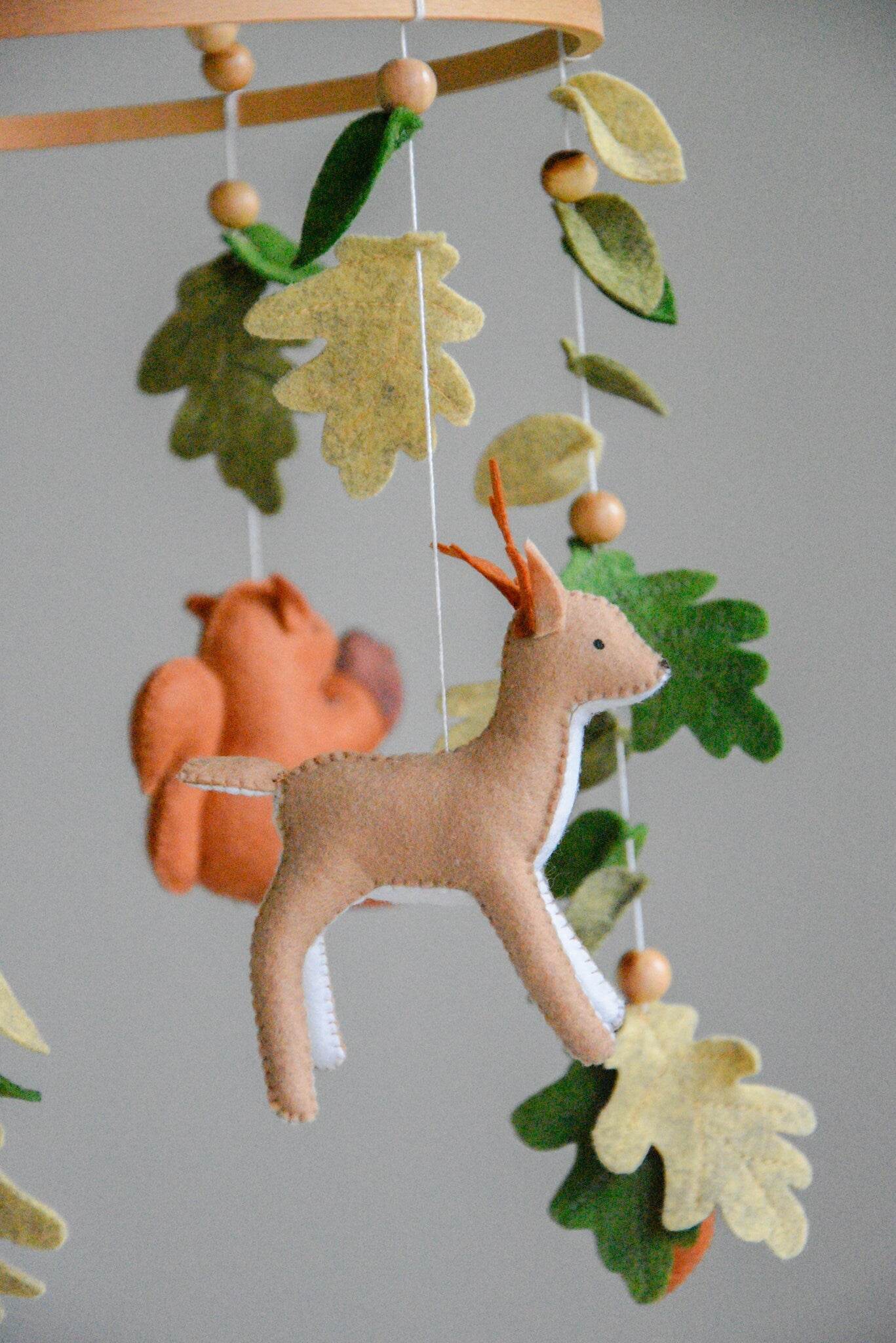 Woodland mobile with forest animals - Minidreams Decor