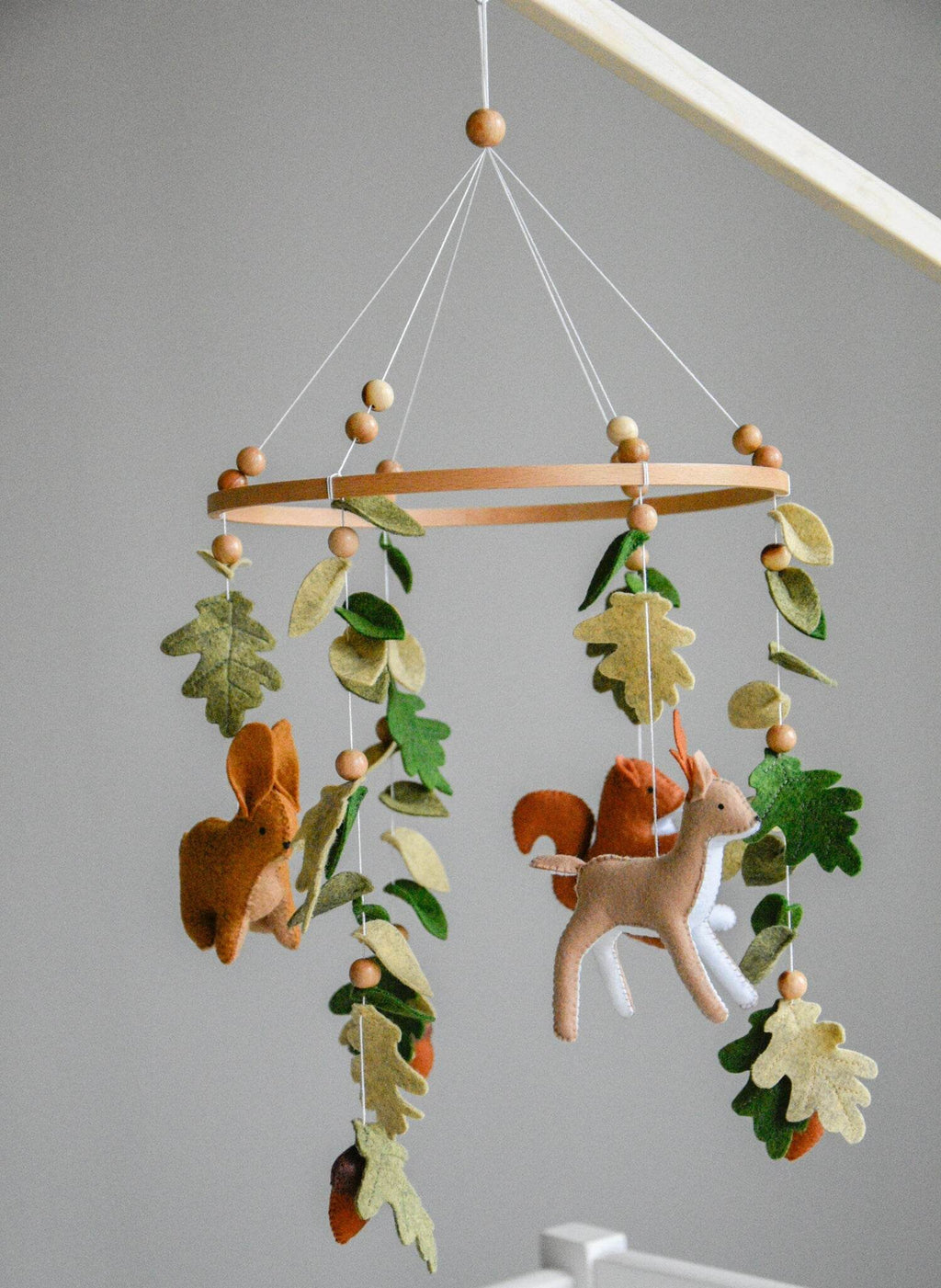 Woodland mobile with forest animals - Minidreams Decor