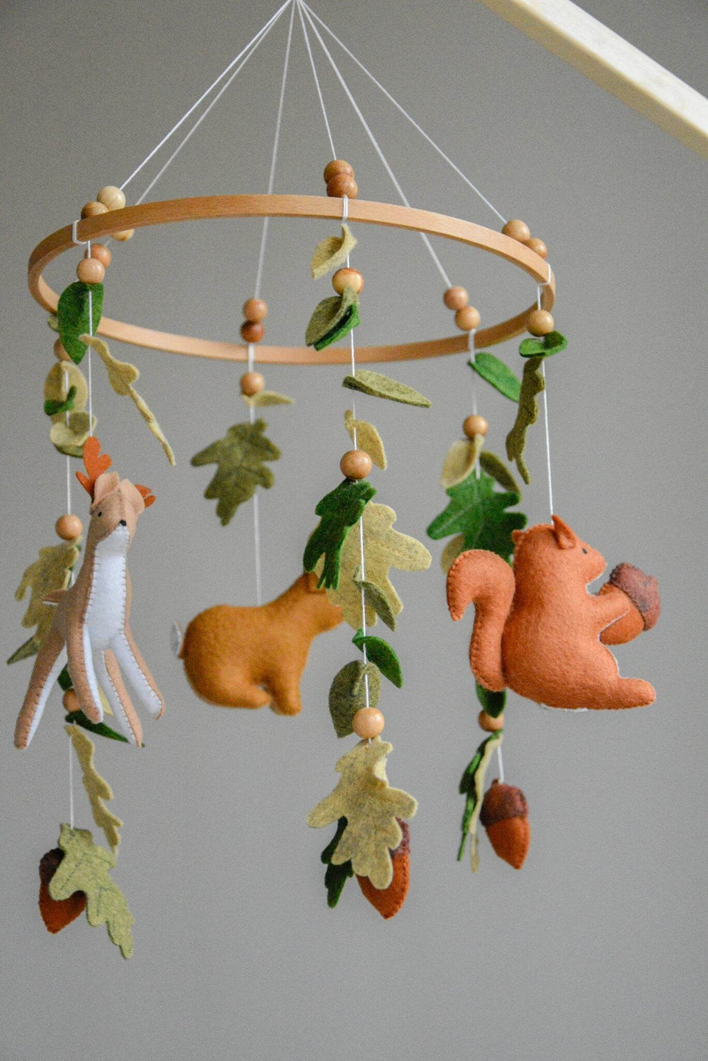 Woodland mobile with forest animals - Minidreams Decor
