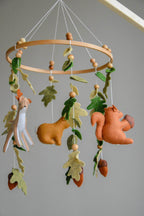 Woodland mobile with forest animals - Minidreams Decor