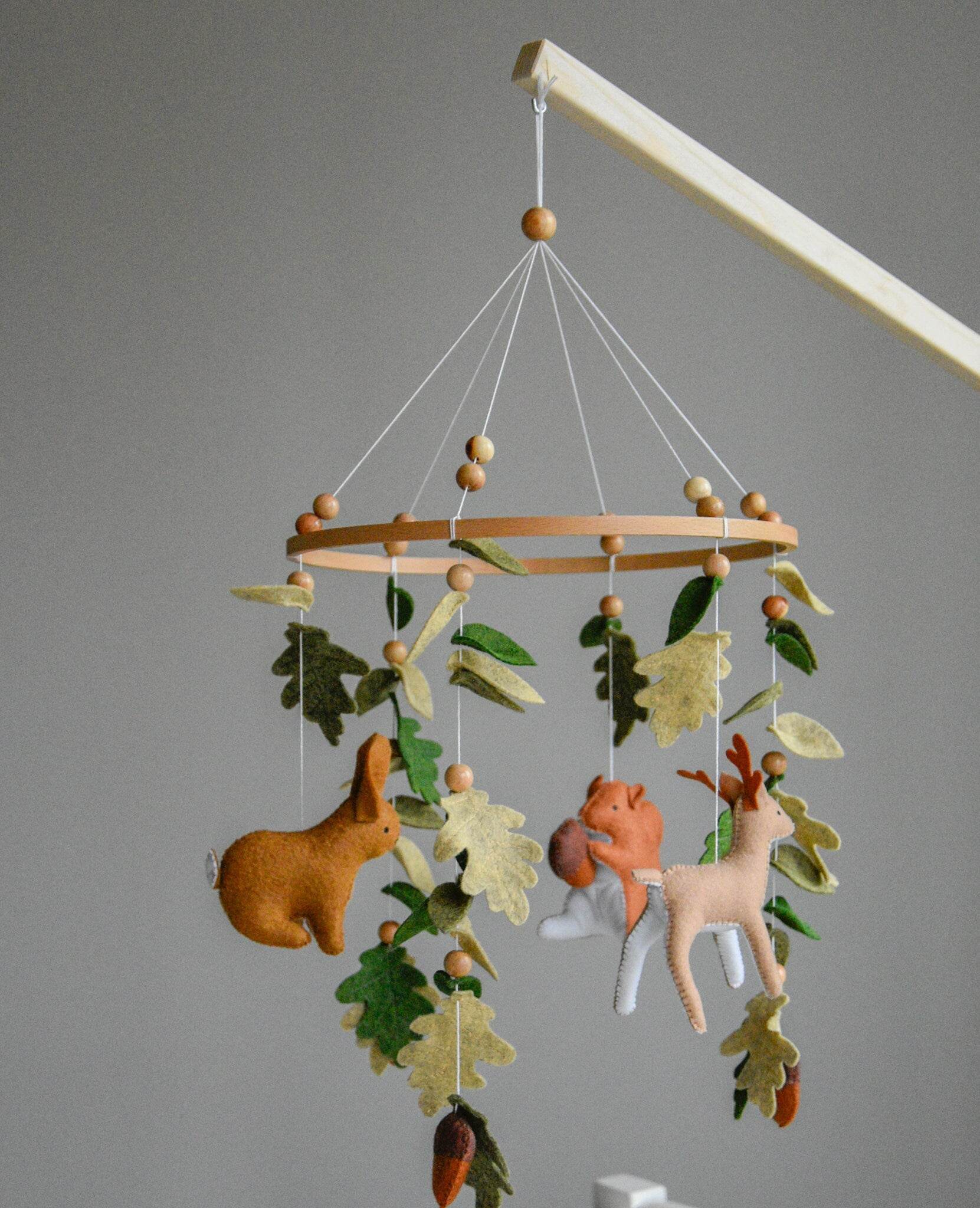 Woodland mobile with forest animals - Minidreams Decor