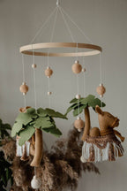 Boho mobile with camel and palm tree - Minidreams Decor