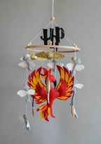 Harry Potter themed mobile, Wizard, Phoenix, Flying keys, Lighting bolt - Minidreams Decor