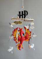 Harry Potter themed mobile, Wizard, Phoenix, Flying keys, Lighting bolt - Minidreams Decor