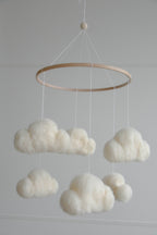 Felted cloud mobile - Minidreams Decor