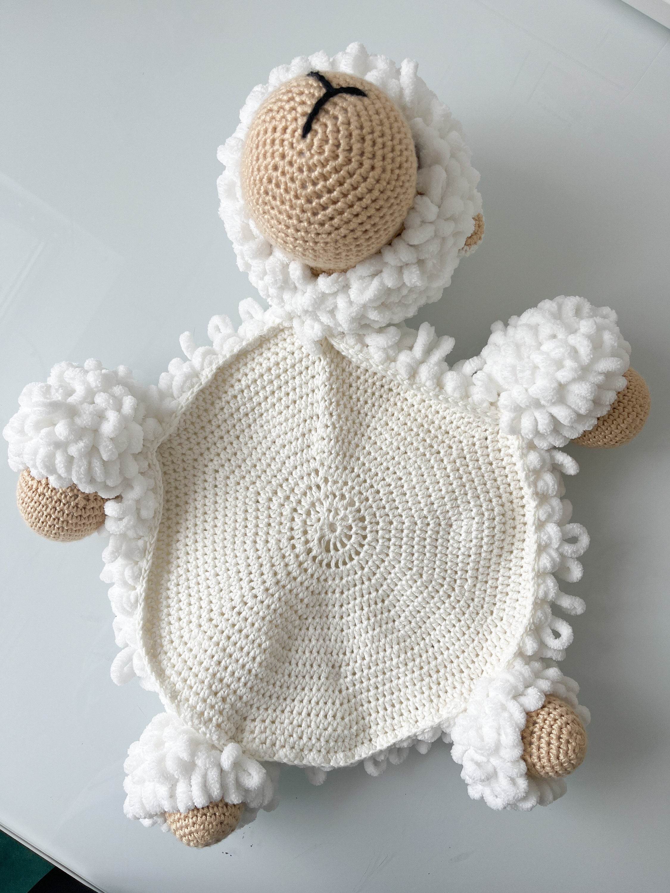 Crochet lamb soft cuddle planket - Minidreams Decor